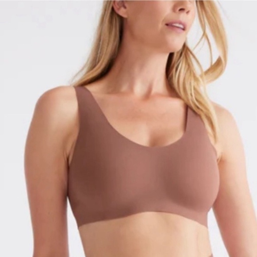 Knix Luxelift Bra XL Mauve Brown Wireless Seamless Pullover Bralette